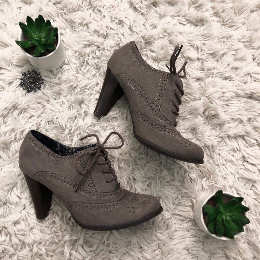 Grey Heeled Booties